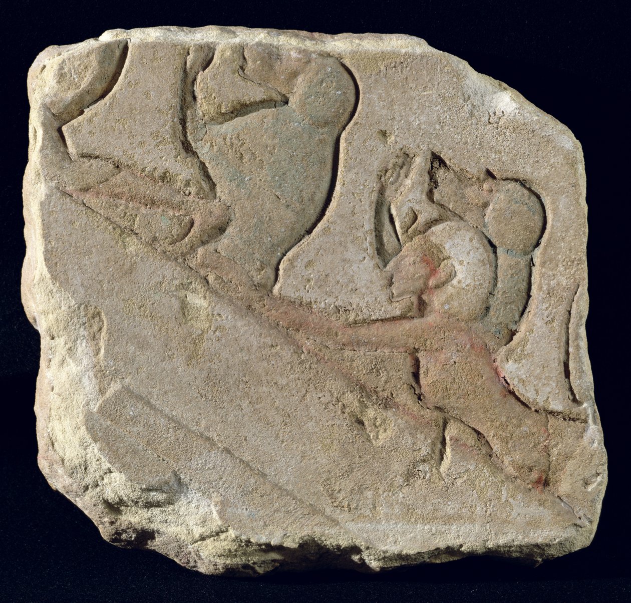 Amenophis IV (Akhenaten) बबून, न्यू किंगडम (चित्रित पत्थर) द्वारा मिस्र का 18वां राजवंश Dy