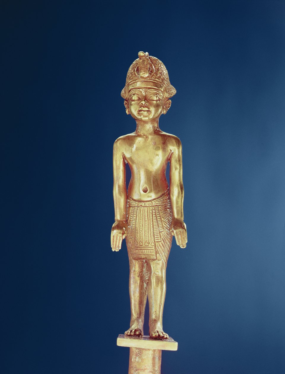 तूतनखामुन के मकबरे से राजा का चित्र (c.1370-1352 ईसा पूर्व) न्यू किंगडम (सोना) द्वारा मिस्र का 18वां राजवंश Dy
