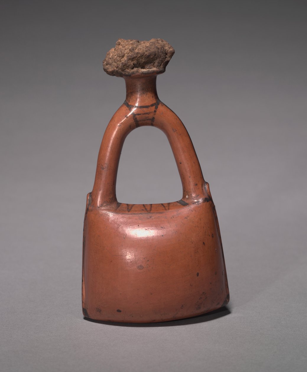 चमड़े के बैग के रूप में फ्लास्क, न्यू किंगडम, c.1415-1381 ईसा पूर्व द्वारा मिस्र का 18वां राजवंश Dy
