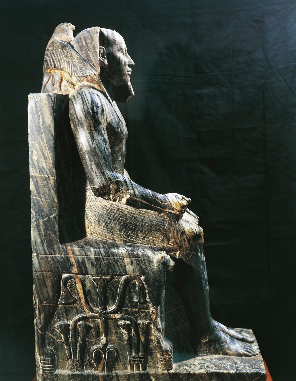 फिरौन खफरे की मूर्ति, राजवंश IV, मिस्र (फोटो) द्वारा मिस्र का 4 वां राजवंश