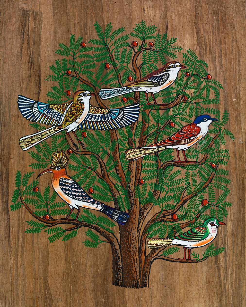 इजिप्टियन आर्ट, इजिप्टियन पेपिरस: बर्ड्स ऑन ए ट्री, कोल, पार्ट द्वारा मिस्र का मिस्र
