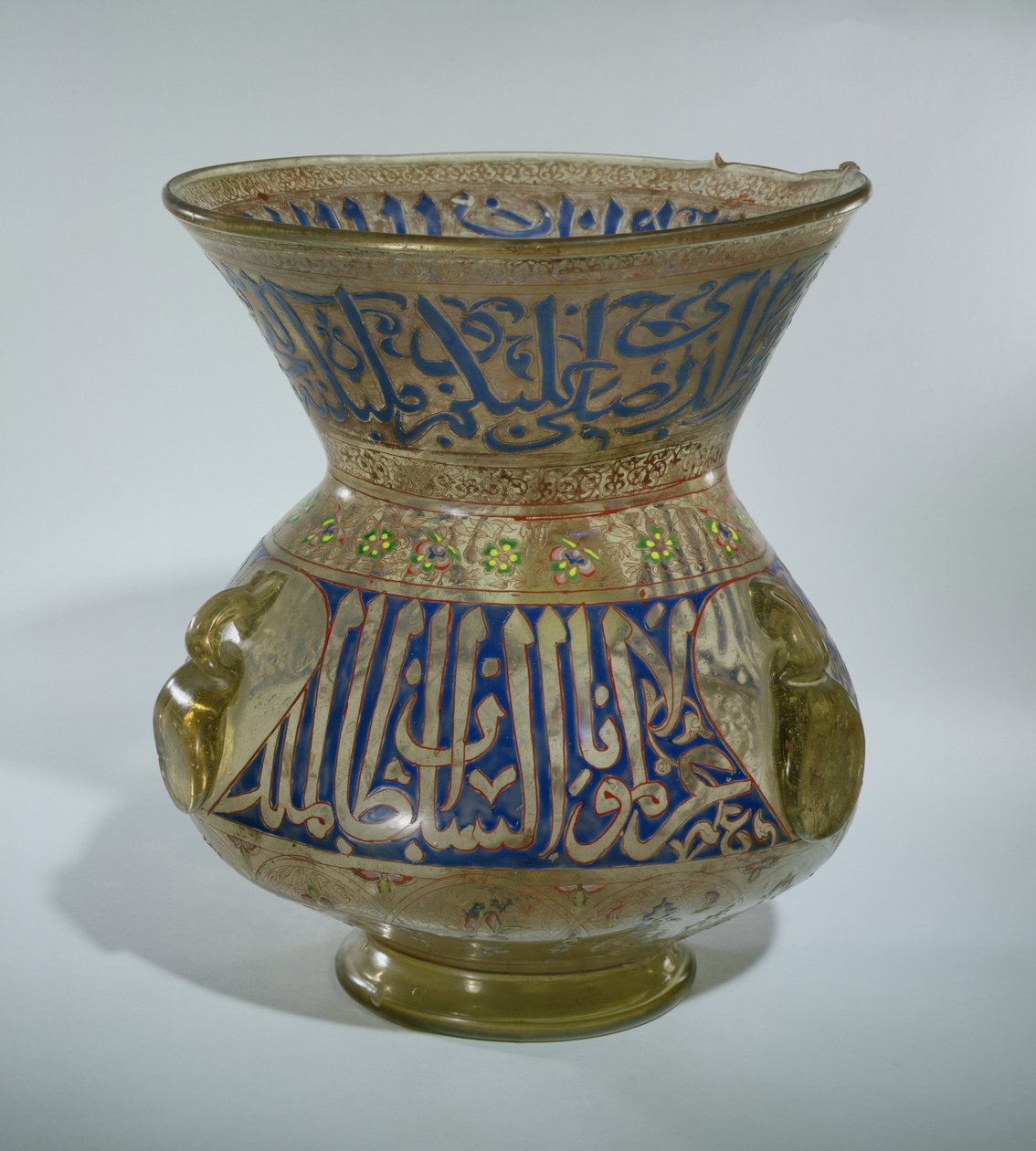 अल मलिक अल नासु मुहम्मद के नाम पर मस्जिद लैंप, c.1300-1340 (कांच से भरा) द्वारा मिस्र का स्कूल