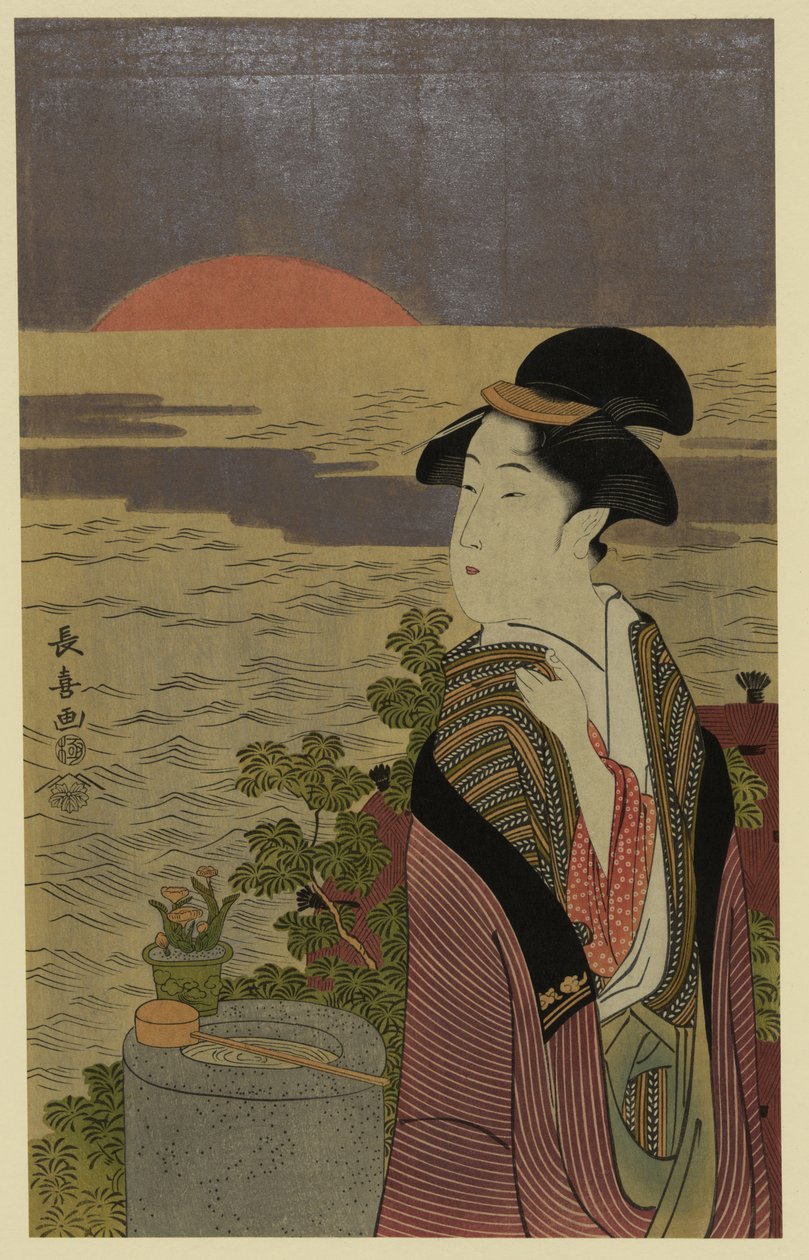 जापानी ukiyo-e फुल-कलर वुडब्लॉक प्रिंट द्वारा Eis Esai Chōki