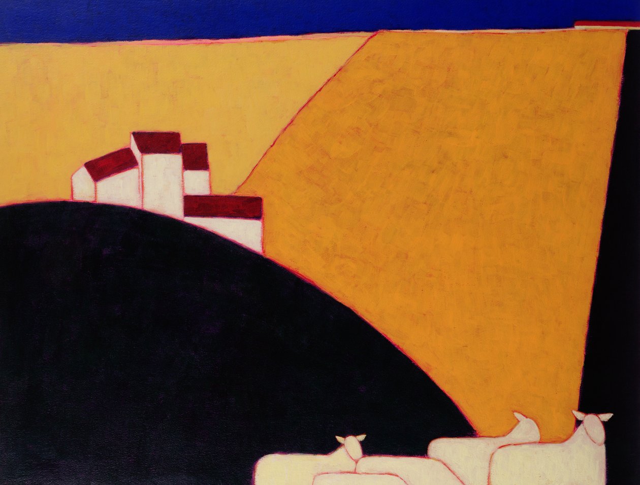 टस्कन कैम्पागना, 1999 (कागज पर एक्रिलिक) द्वारा ईथने समकालीन कलाकार डोने