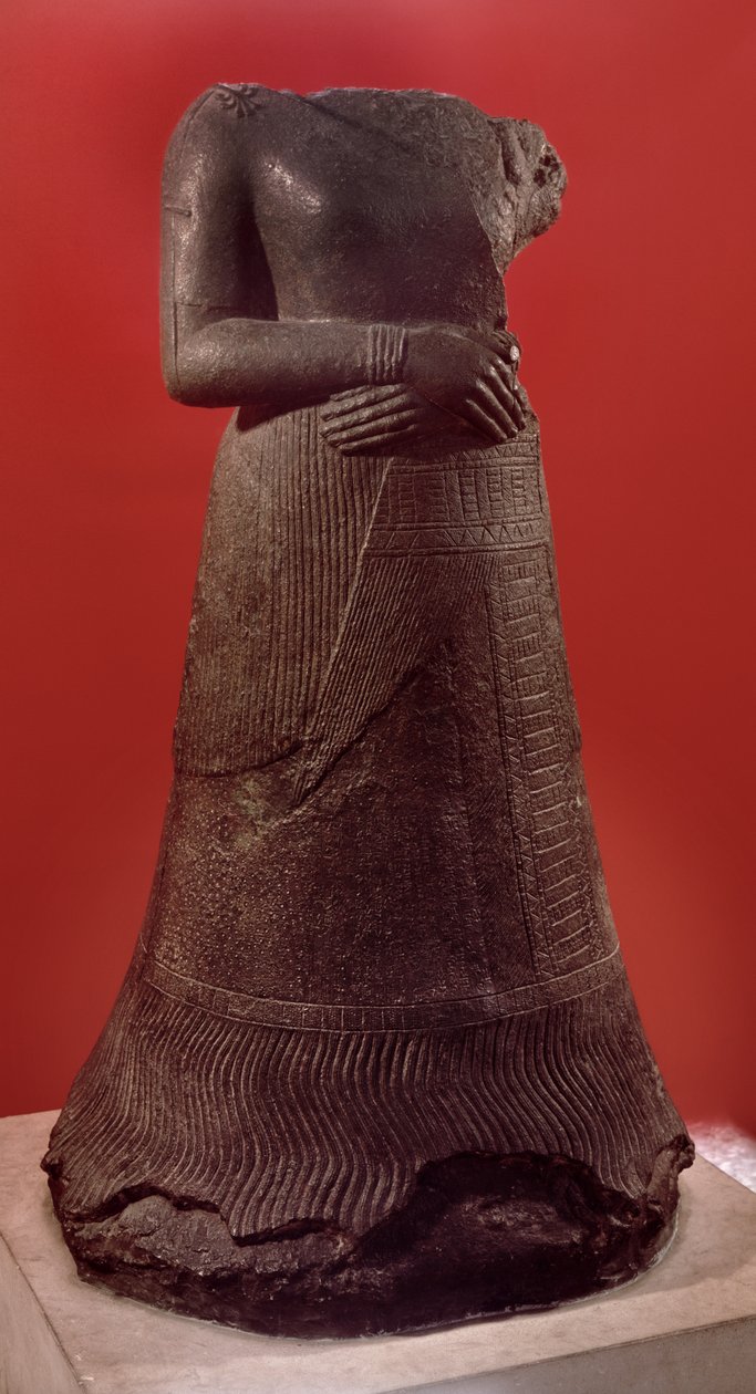 एलामाइट राजा उन्ताश-नेपिरिशा की पत्नी नेपिरासु की मूर्ति, c.1340-1300 ईसा पूर्व (कांस्य और तांबा) द्वारा elamite