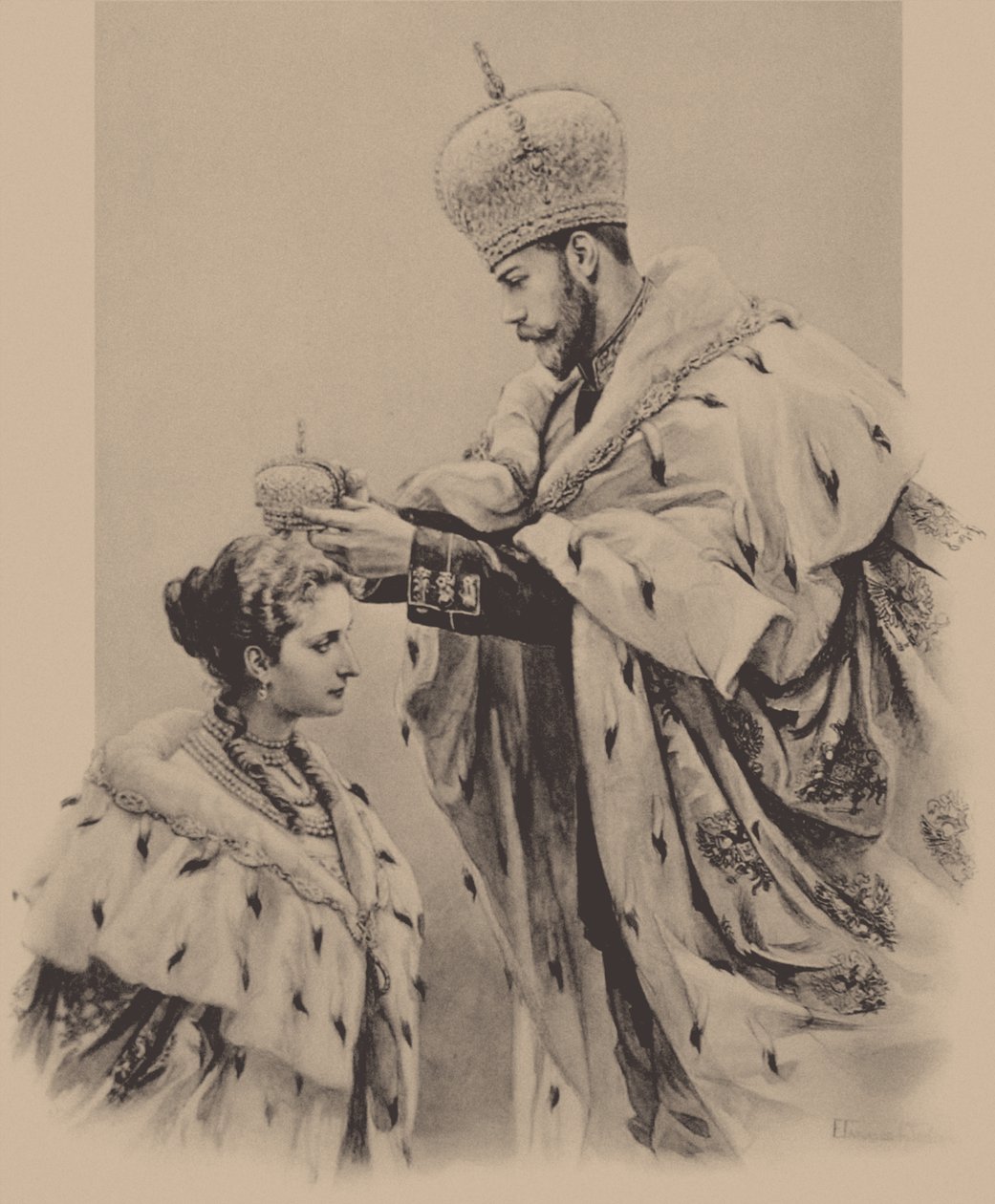महारानी एलेक्जेंड्रा फ्योरोडोवना का राज्याभिषेक, 1899 द्वारा ऐलेना पेत्रोव्ना समोकिश सुदकोवस्काया