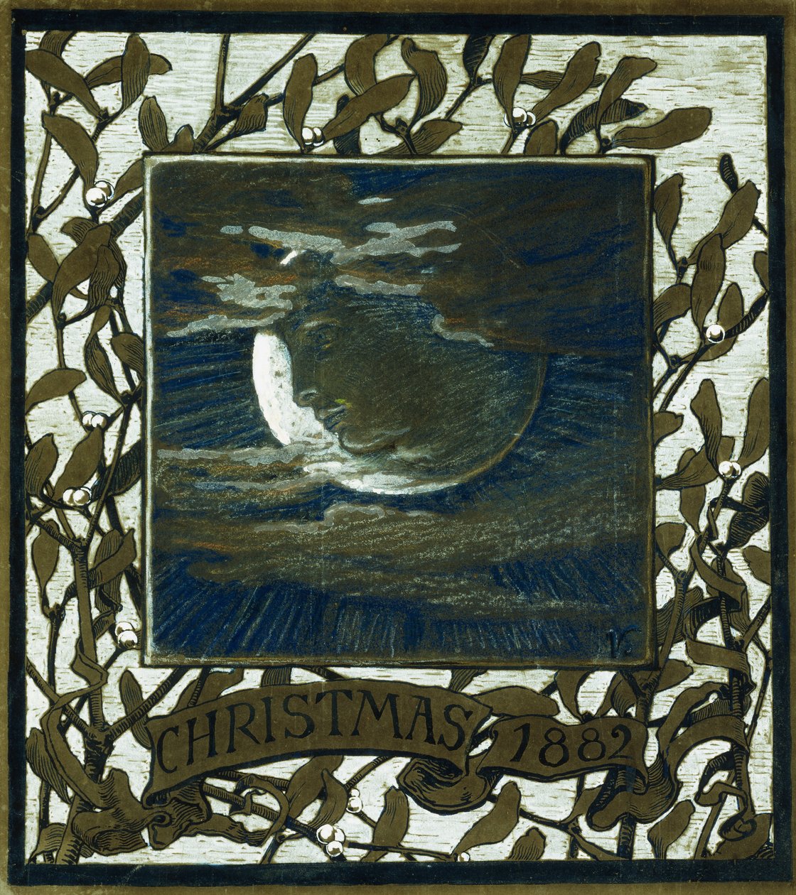लूना, क्रिसमस, 1882, 1882 द्वारा एलीहु वेडर
