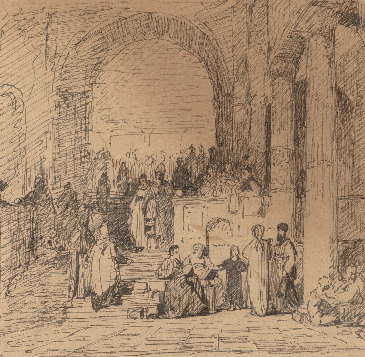 ओल्ड मास्टर के बाद अध्ययन, सी। 1858. द्वारा एलीहु वेडर
