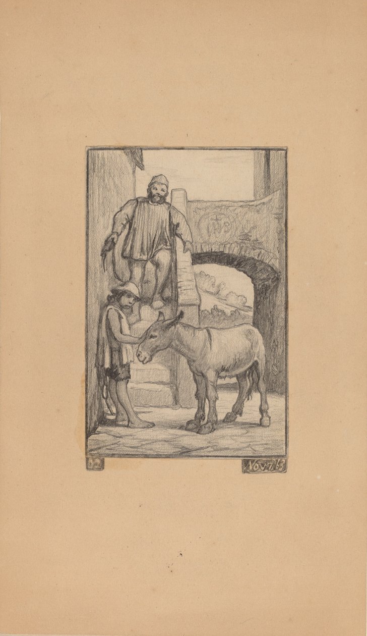 बेटा और गधा, 1863। द्वारा एलीहु वेडर