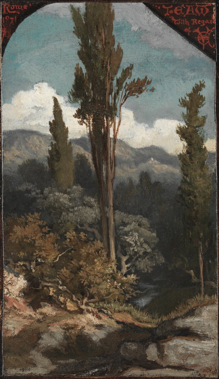 तीन पेड़: इटली, 1871। द्वारा एलीहु वेडर
