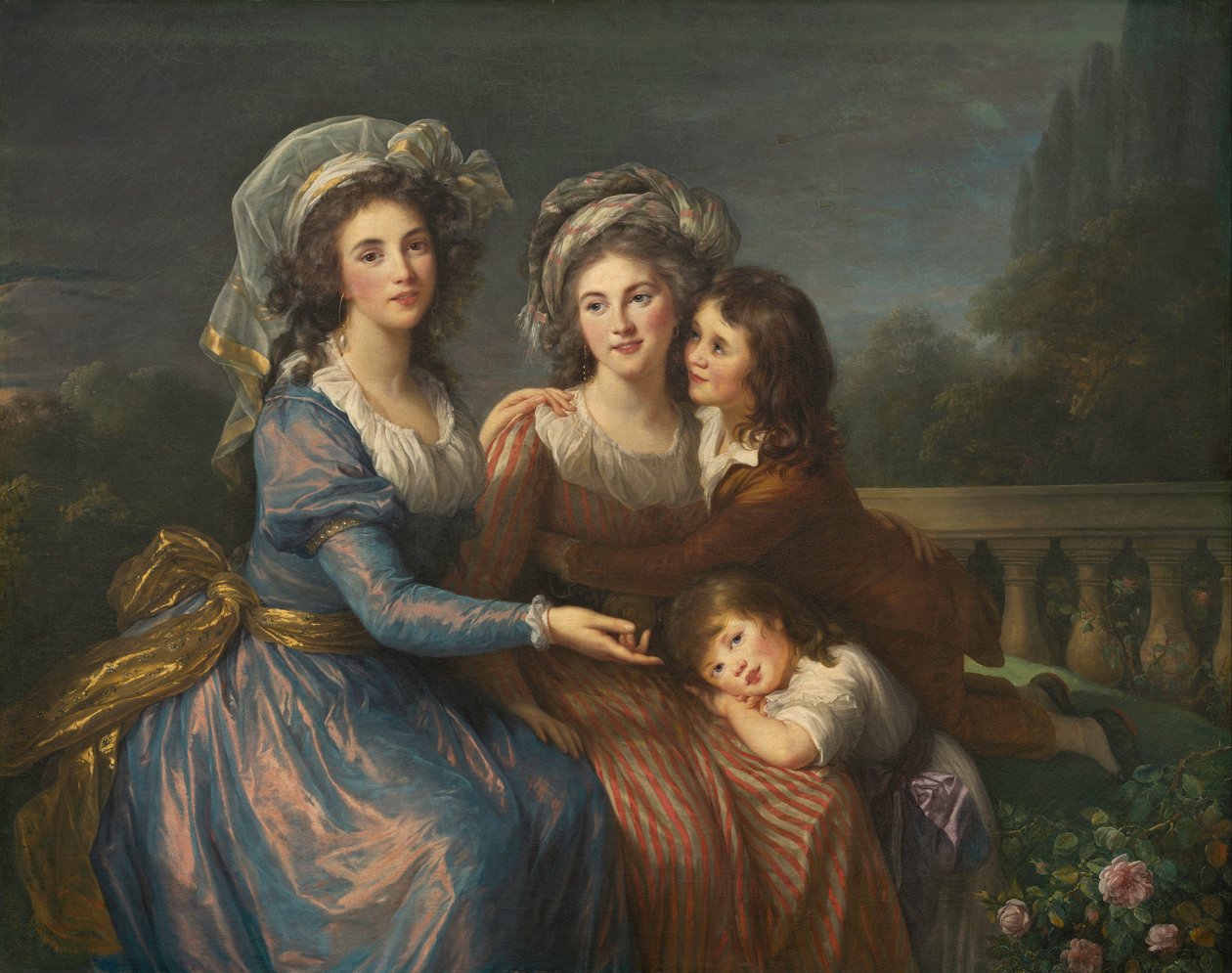 Marquise de Pezay, और Marquise de Rougé with Her Sons एलेक्सिस और एड्रियन द्वारा एलिजाबेथ लुईस विगि लेब्रुन