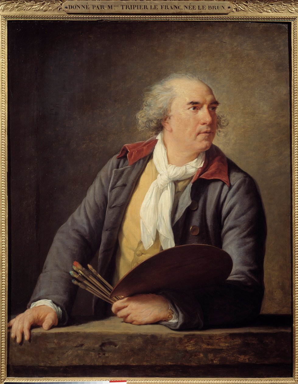 चित्रकार ह्यूबर्ट रॉबर्ट (1733-1808) का पोर्ट्रेट। मैरी एलिज़ाबेथ लुईस विगी ले ब्रून (या विगी-लेब्रून या विगी लेब्रन) द्वारा पेंटिंग (1755-1842) द्वारा एलिजाबेथ लुईस विगि लेब्रुन