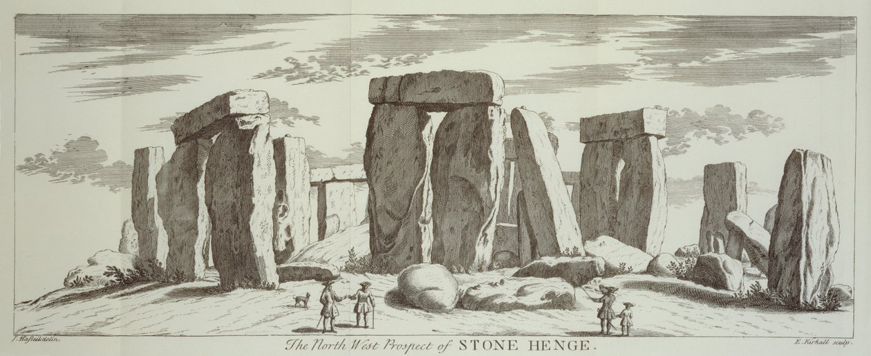 स्टोन हेंग की उत्तर पश्चिम संभावना, 1725 द्वारा एलीशा किर्कल
