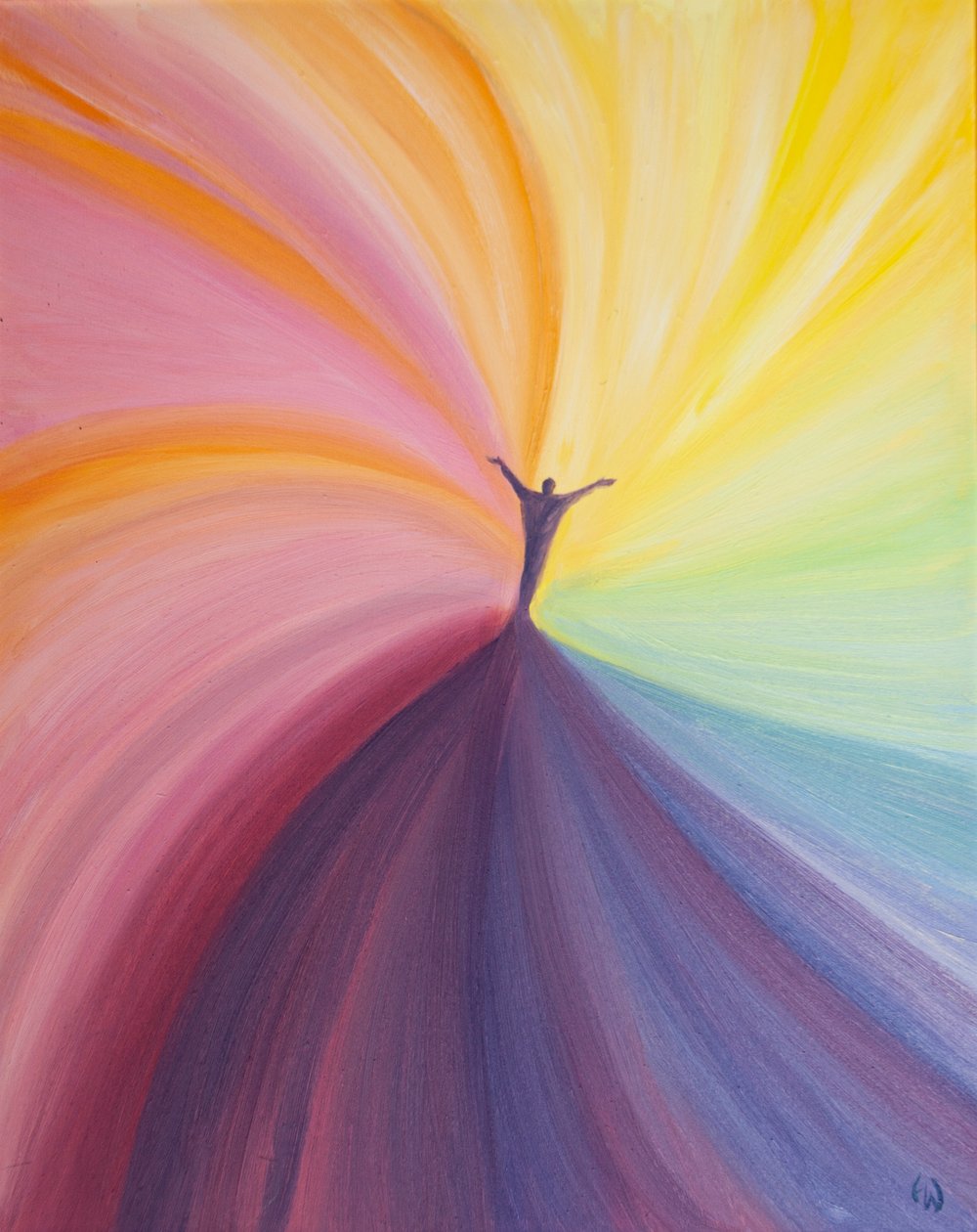 प्रार्थना में ईश्वर के सामने आत्मसमर्पण करके, हम उसे &39;&39; गिर &39;&39; कर, तीन दिव्य व्यक्तियों के जीवन और प्रेम में डूब जाते हैं, २००० (बोर्ड पर तेल) द्वारा एलिजाबेथ वांगो