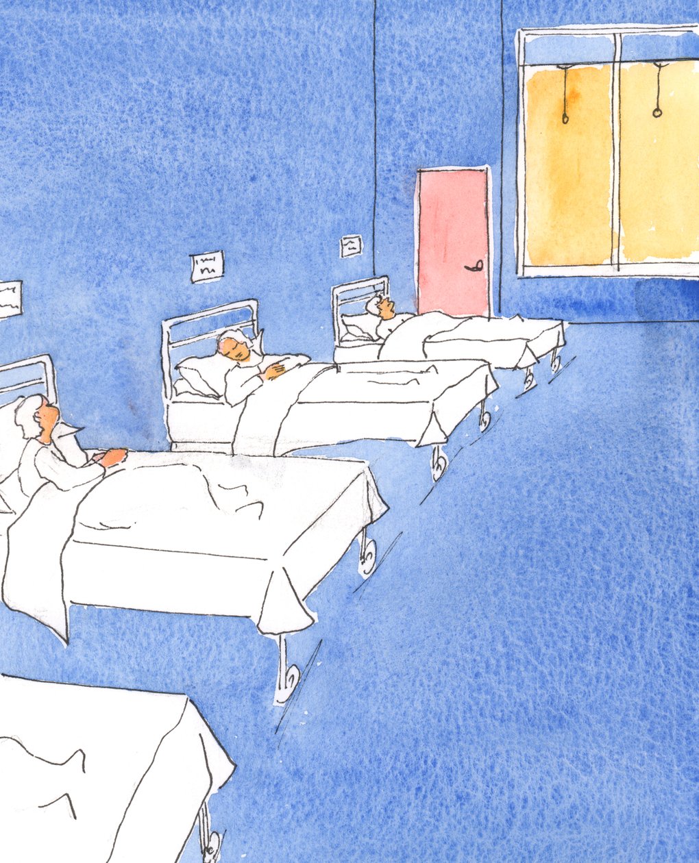 बीमारी हमें खुद को पूछने का मौका देती है, जैसा कि हम जीवन के अंत के बारे में सोचते हैं: "क्या मैं शांतिपूर्ण या दोषी दिल के साथ भगवान से मिलूंगा", 2004 (डब्ल्यू - सी कागज पर)। द्वारा एलिजाबेथ वांगो