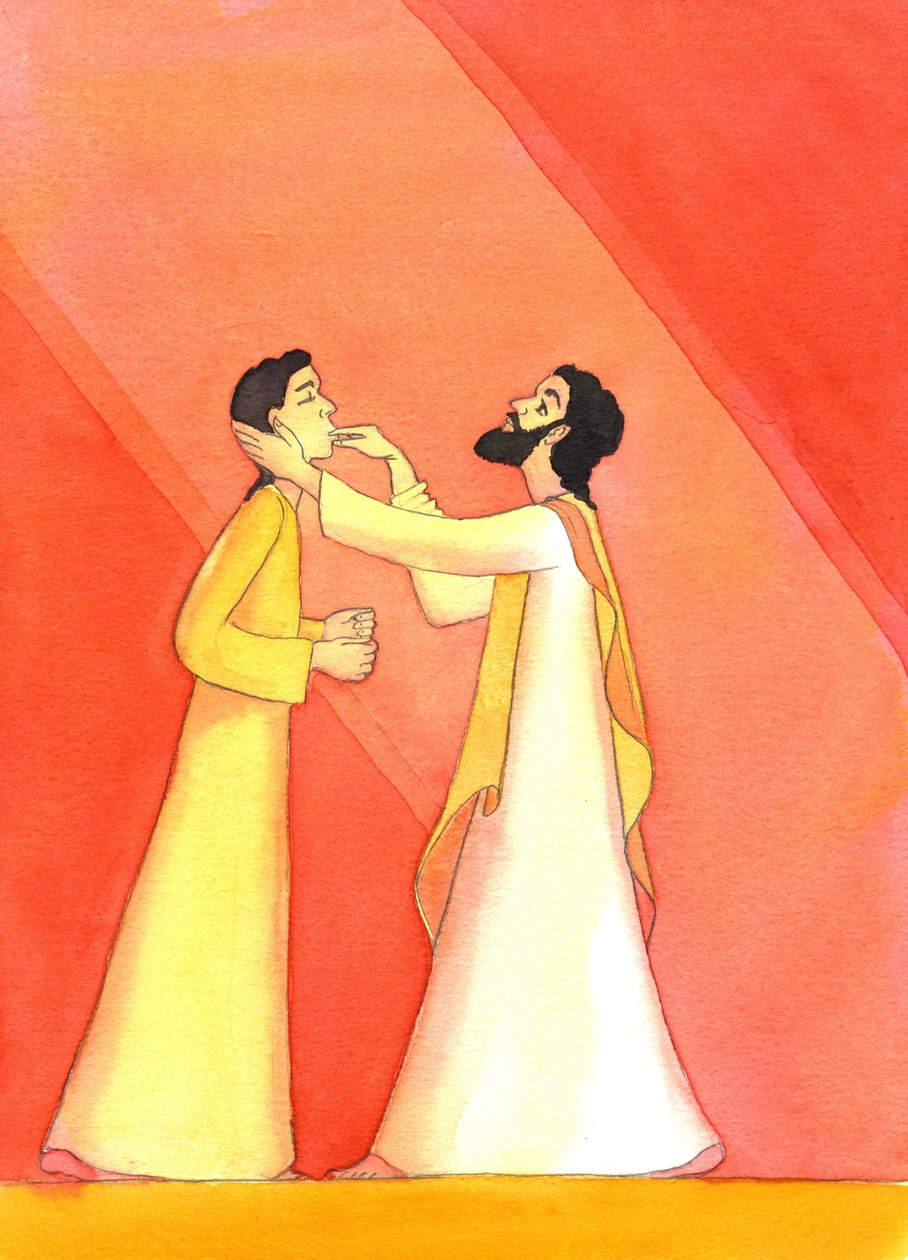 यीशु ने बहरे आदमी को चंगा किया, जैसा कि उसने प्रार्थना में, 2001 (कागज पर w - c) स्वर्ग में अपनी आँखें उठाई द्वारा एलिजाबेथ वांगो