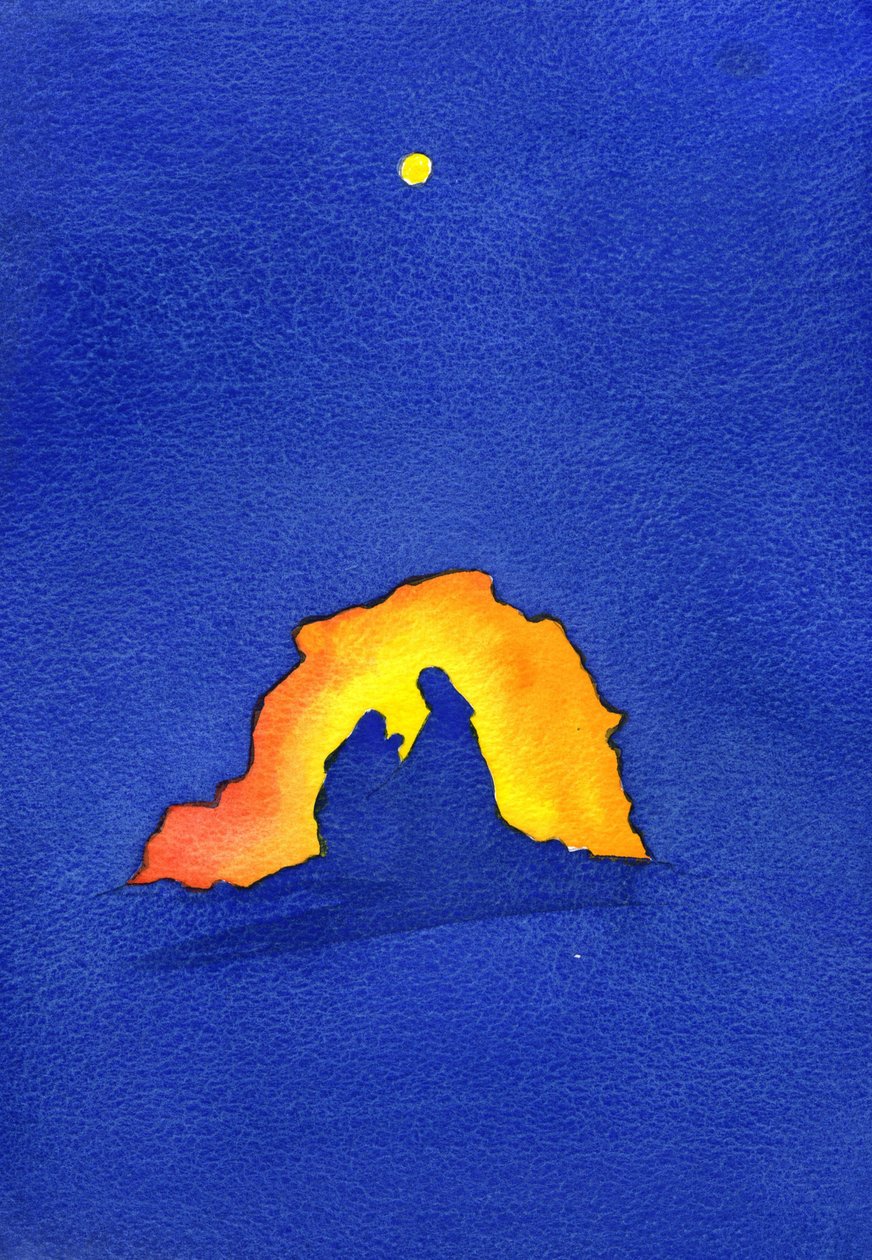 यीशु का जन्म बेथलहम, 2001 (कागज पर w - c) में हुआ है द्वारा एलिजाबेथ वांगो