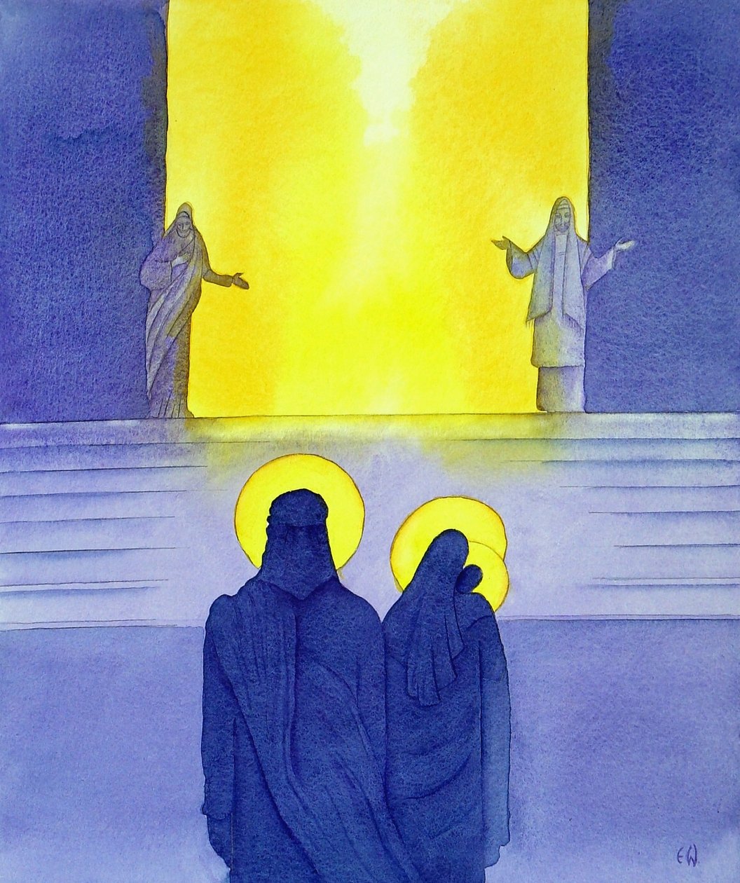 मंदिर में प्रस्तुति, 2001 (कागज पर w - c) द्वारा एलिजाबेथ वांगो