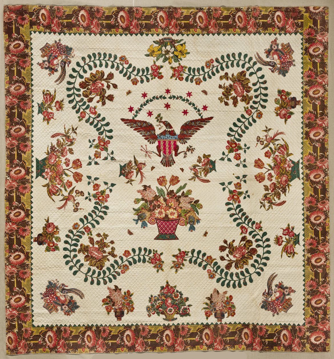 पदक रजाई, c.1830 (कपास) द्वारा एलिजाबेथ वेल्श
