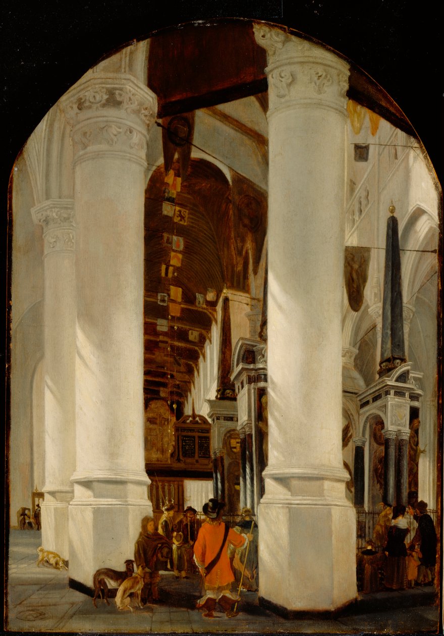 विलेम ऑफ द साइलेंट, C.165051 (ऑयल पैनल पर तेल) के साथ डेल्फ़्ट में निवेवे केर द्वारा एमानुएल डी विट्टे