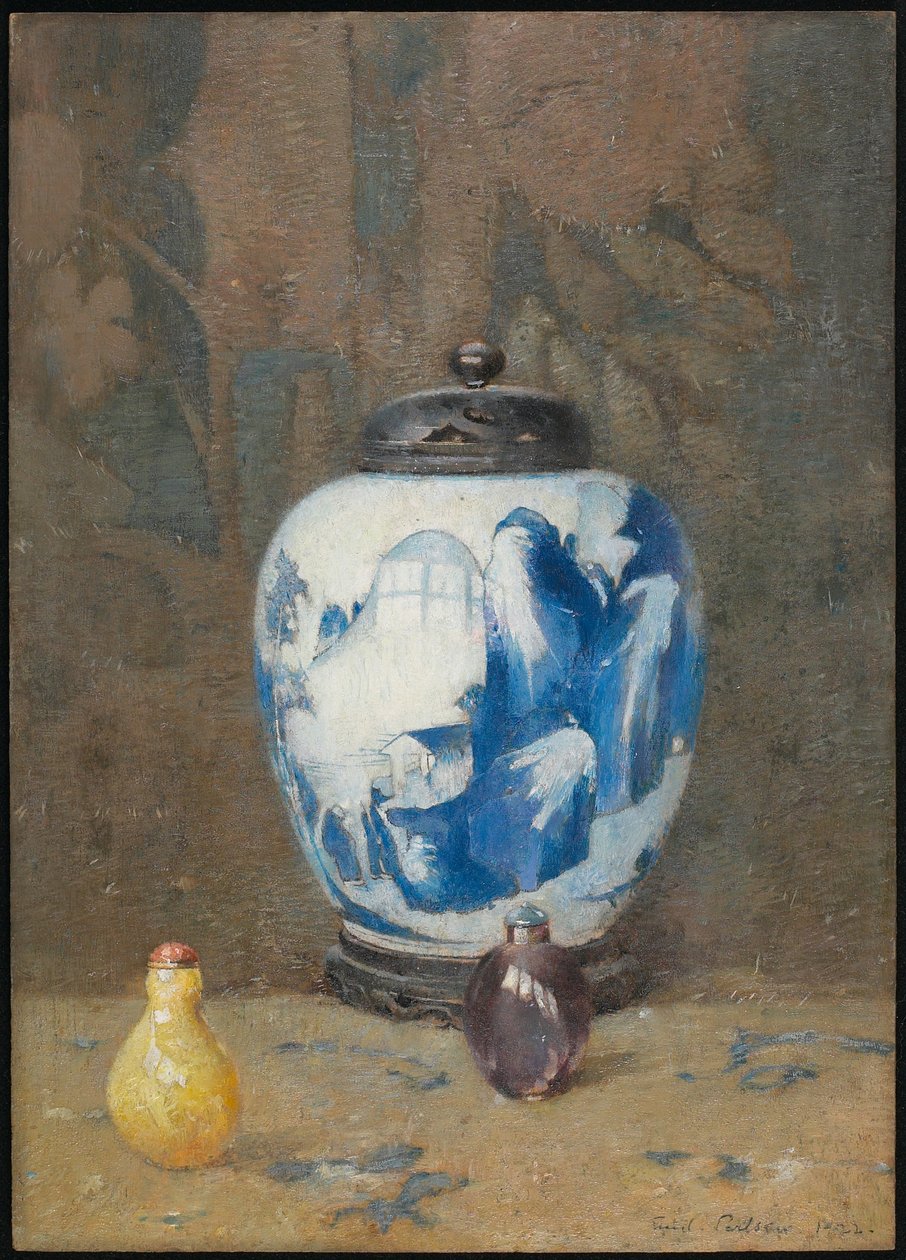 फिर भी जीवन, चीनी फूलदान, 1922 द्वारा एमिल कार्लसन