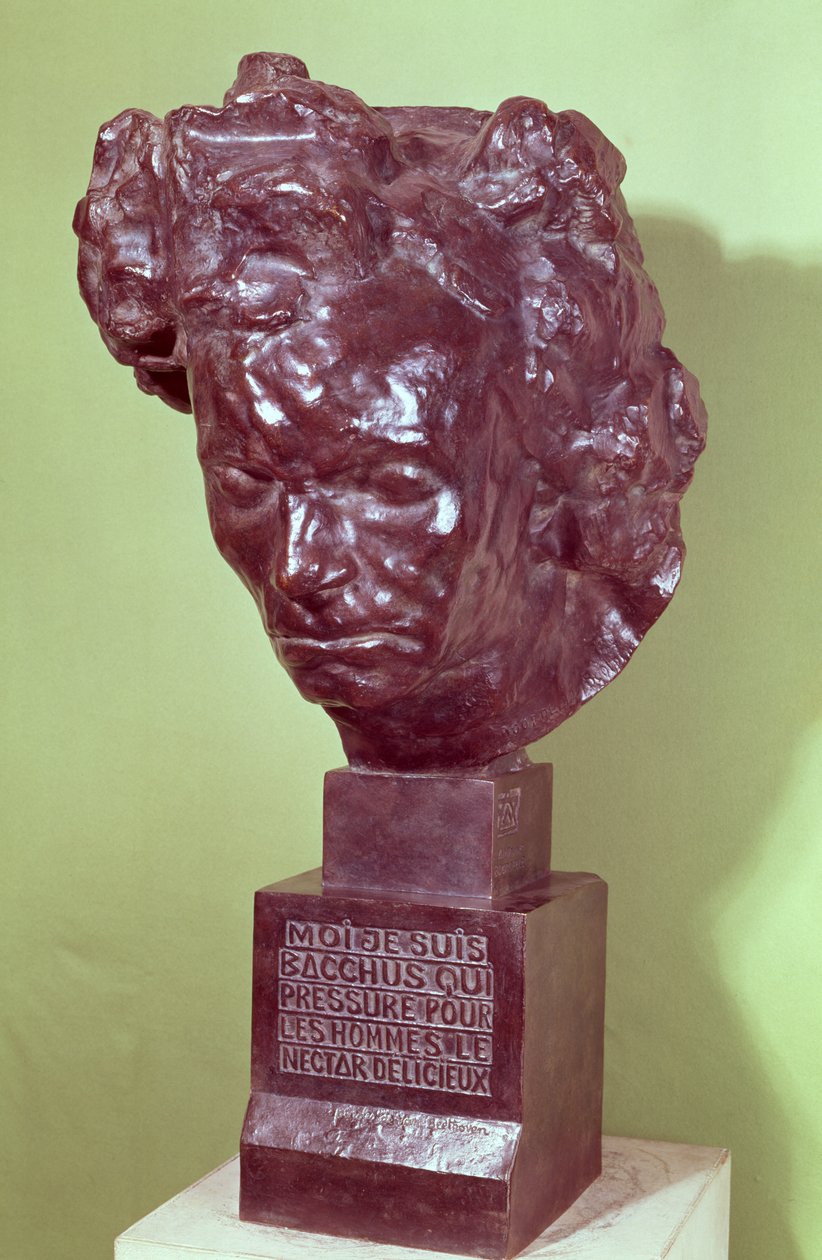 पोर्ट्रेट बस्ट या लुडविग वैन बीथोवेन (1770-1827) 1901 (कांस्य) द्वारा एमिल एंटोनी बोरडेल
