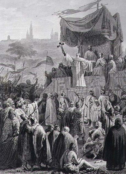 अलेक्जेंड्रे मैरी कॉलिन (1798-1875) (उत्कीर्णन) द्वारा उकेरी गई दूसरी धर्मयुद्ध का प्रचार द्वारा एमिल (बाद) साइनॉल