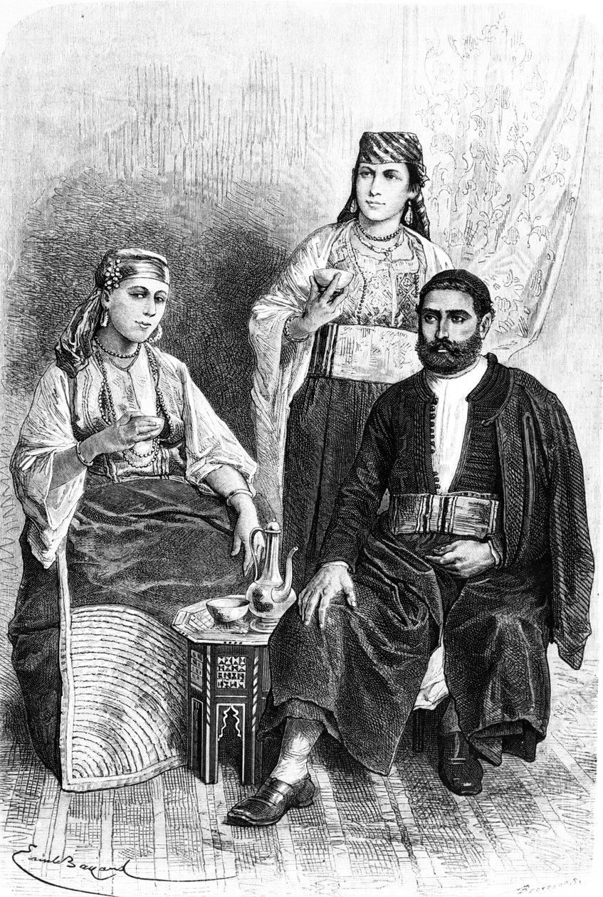 यहूदी पुरुष और टंगियर्स की महिला, 1878 द्वारा एमिल एंटोनी बेयर्ड