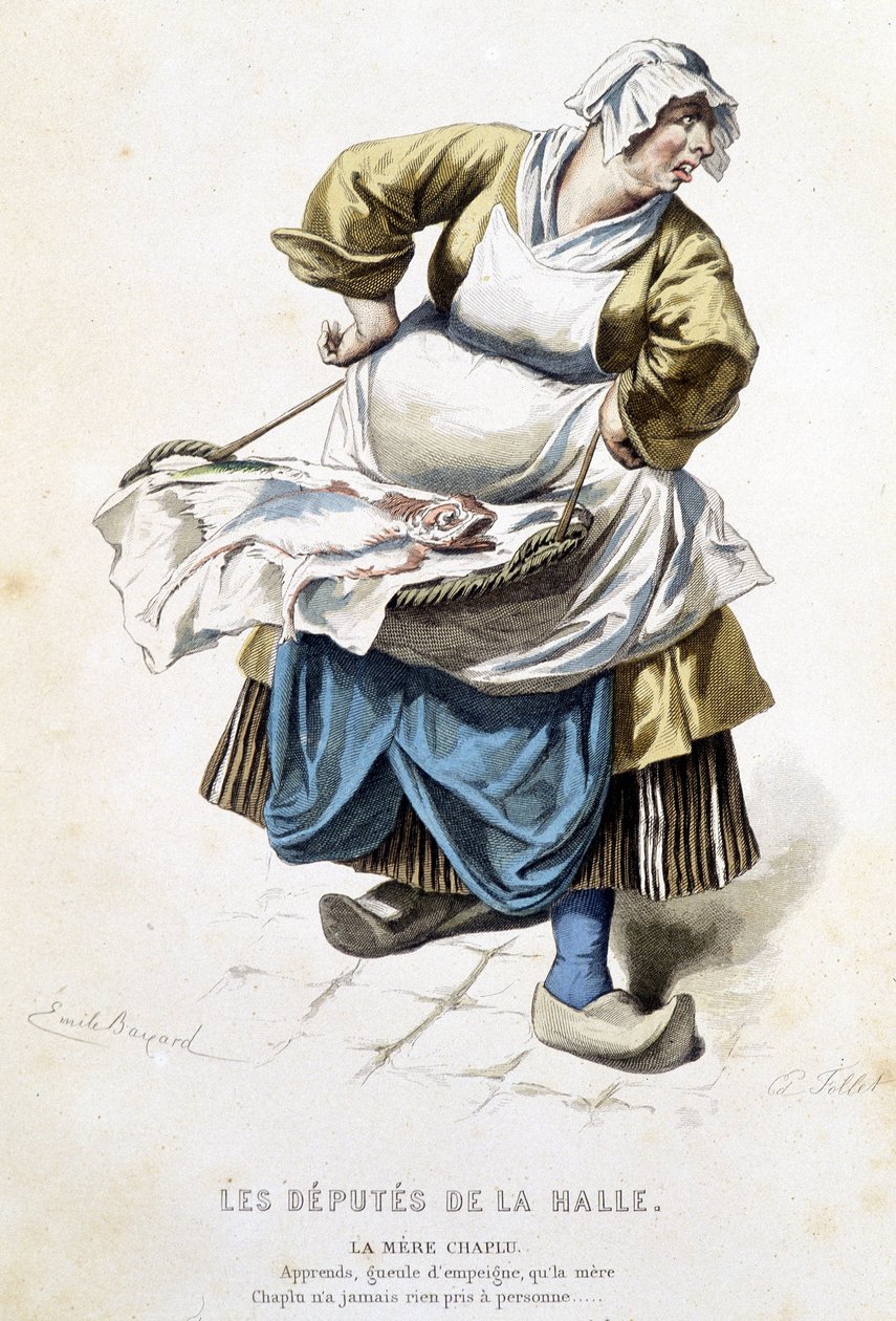 "" द डेप्युटीज़ ऑफ़ द हॉल "" में मदर चैपलू - "" ब्यूमर्चैस के पूर्ण कार्य "" में, एमिल बायर्ड द्वारा चित्र, एड। लाप्लास सांचेज़ एंड सी, पेरिस द्वारा एमिल एंटोनी बेयर्ड