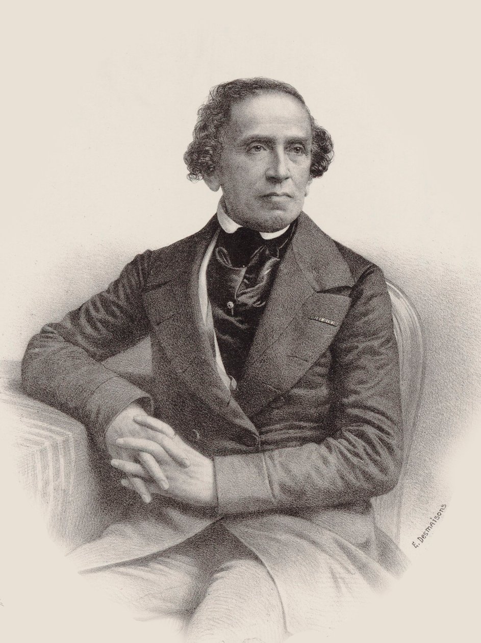 संगीतकार गियाकोमो मेयरबीर का पोर्ट्रेट 1791-1864, 1857। द्वारा एमिल डेसमैन