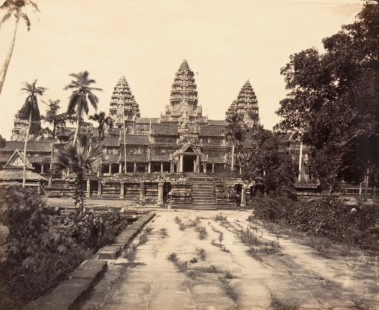 ग्रेट पैगोडा का पश्चिमी पहलू, 1866। द्वारा एमिल गसेल