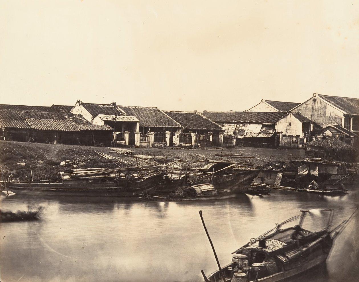 चाइनीज सिटी चोलेन शीट नंबर 4, 1866 का दृश्य। द्वारा एमिल गसेल