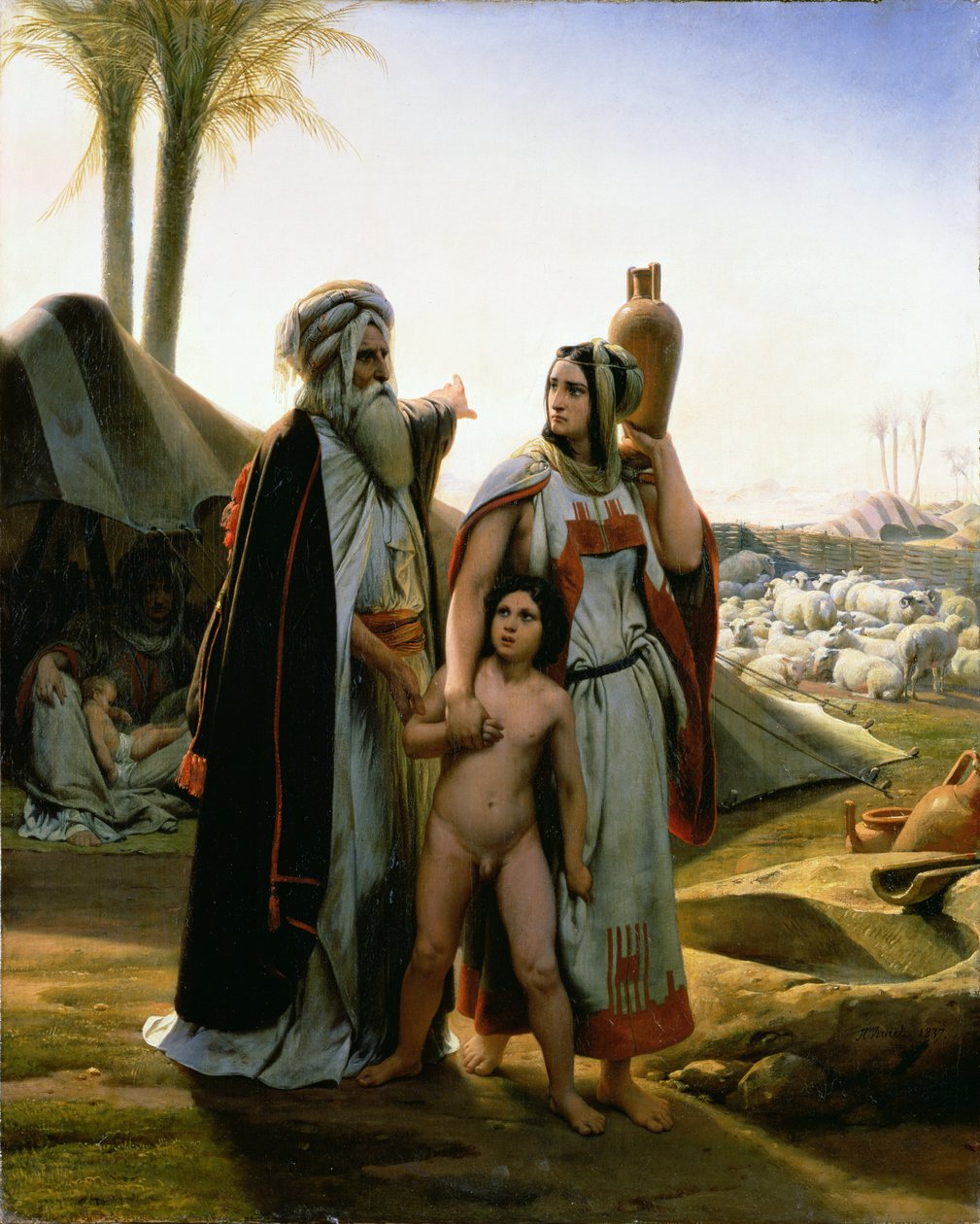 अब्राहम टर्निंग अवे हगार, 1837 द्वारा एमिल जीन होरेस वर्नेट