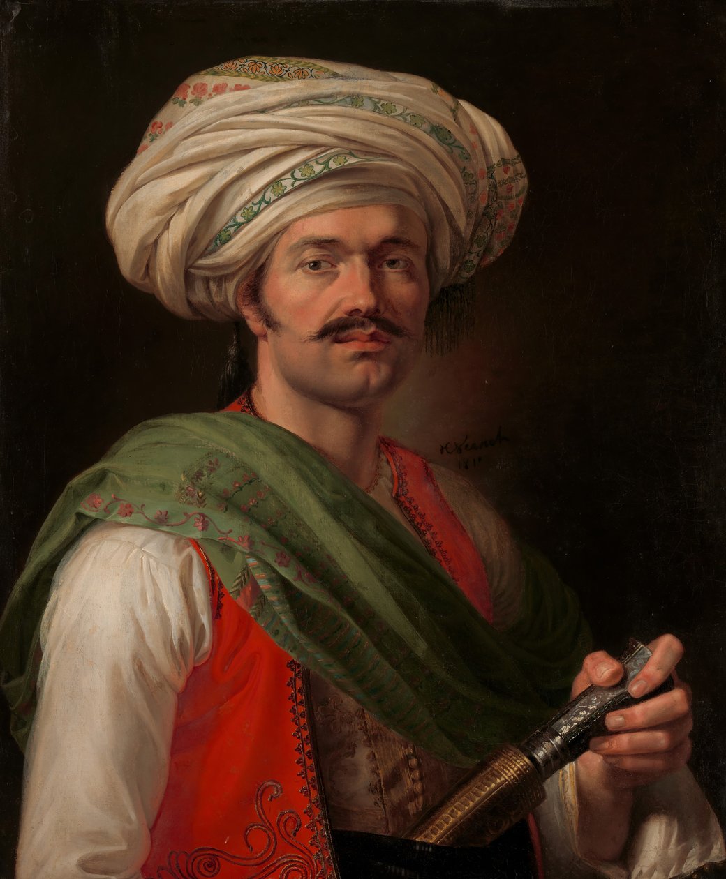 एक मैमेल्यूक का पोर्ट्रेट, बोस्ट टू रूस्तम रज़ा सीए। 1781-1845, 1810। द्वारा एमिल जीन होरेस वर्नेट