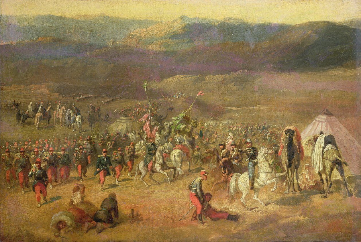 14 अगस्त 1844, 1844-63 को अब्द-अल-कादेर (1808-83) या द बैटल ऑफ इस्ली की लड़ाई का कब्जा द्वारा एमिल जीन होरेस वर्नेट