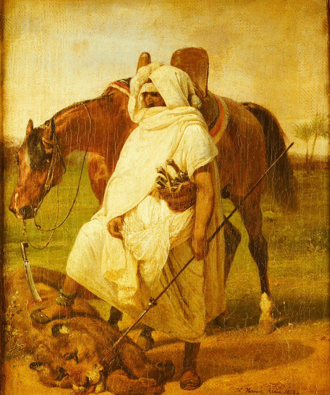 द लायन हंटर, 1833 द्वारा एमिल जीन होरेस वर्नेट