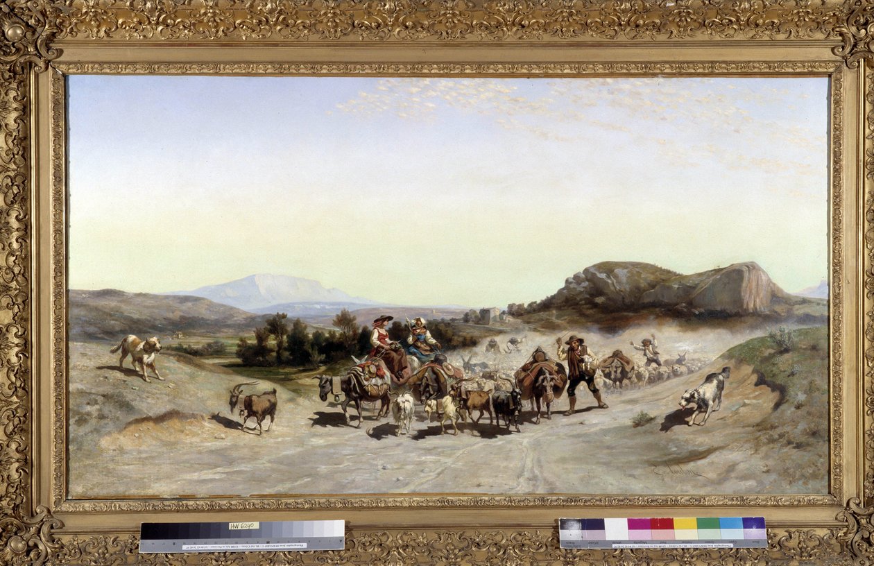 साइंट विक्टॉइयर पर्वत और एमिल लौबोन (1809-1863) 1847 डिम द्वारा पेंटिंग ट्रांसहुमन्स पेंटिंग। 71x132 सेमी। द्वारा एमिल लौबोन
