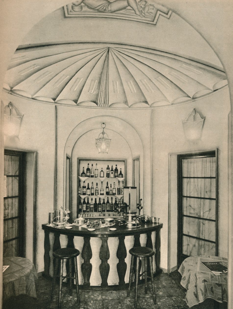 द पेन्ना डी'ओका रेस्तरां, द कॉकटेल बार, c1928 द्वारा एमिलियो लैंसिया