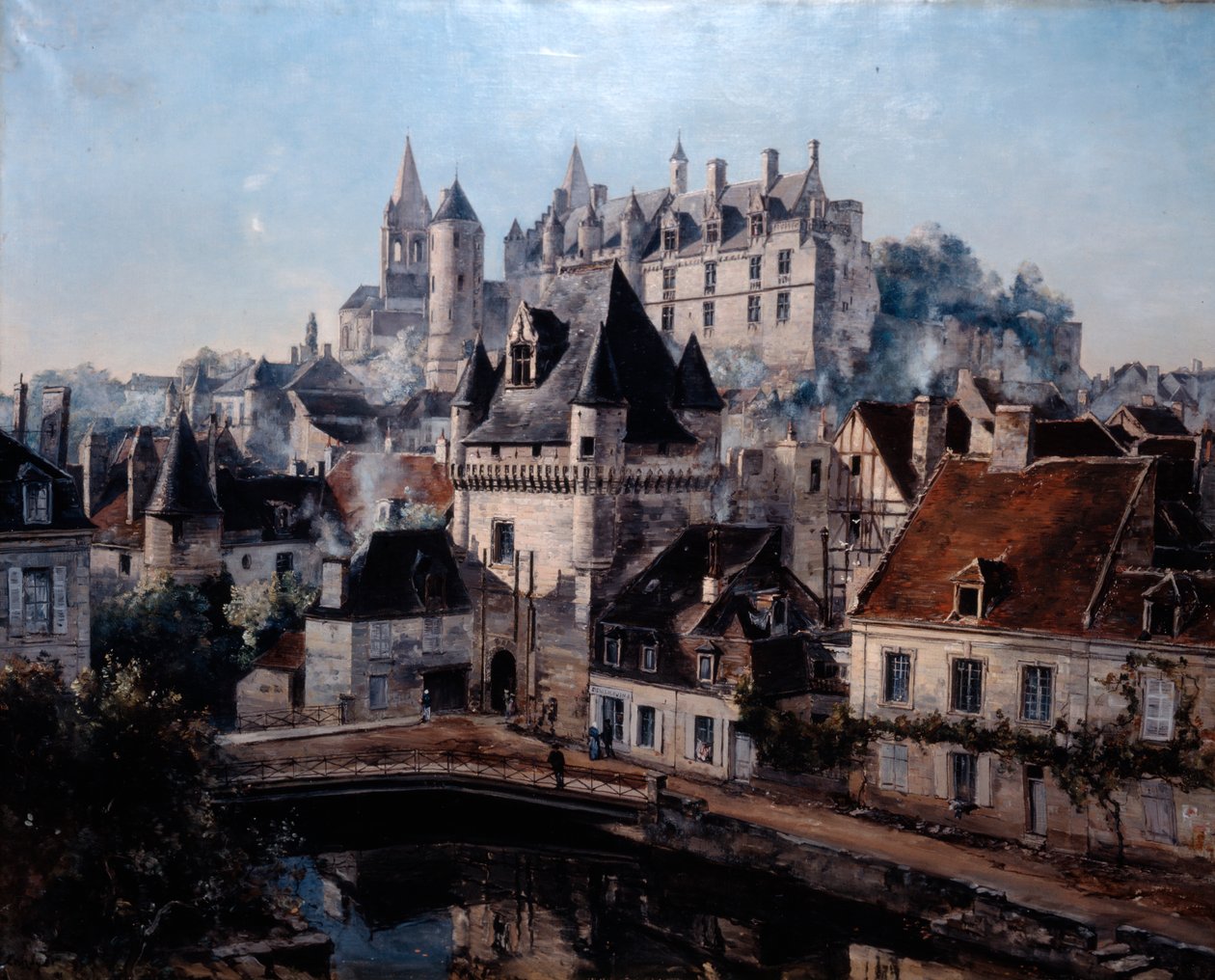 पोर्ट ऑफ कॉर्डेलियर्स और कैसल Loches, 1891। द्वारा इमैनुएल लांसियर