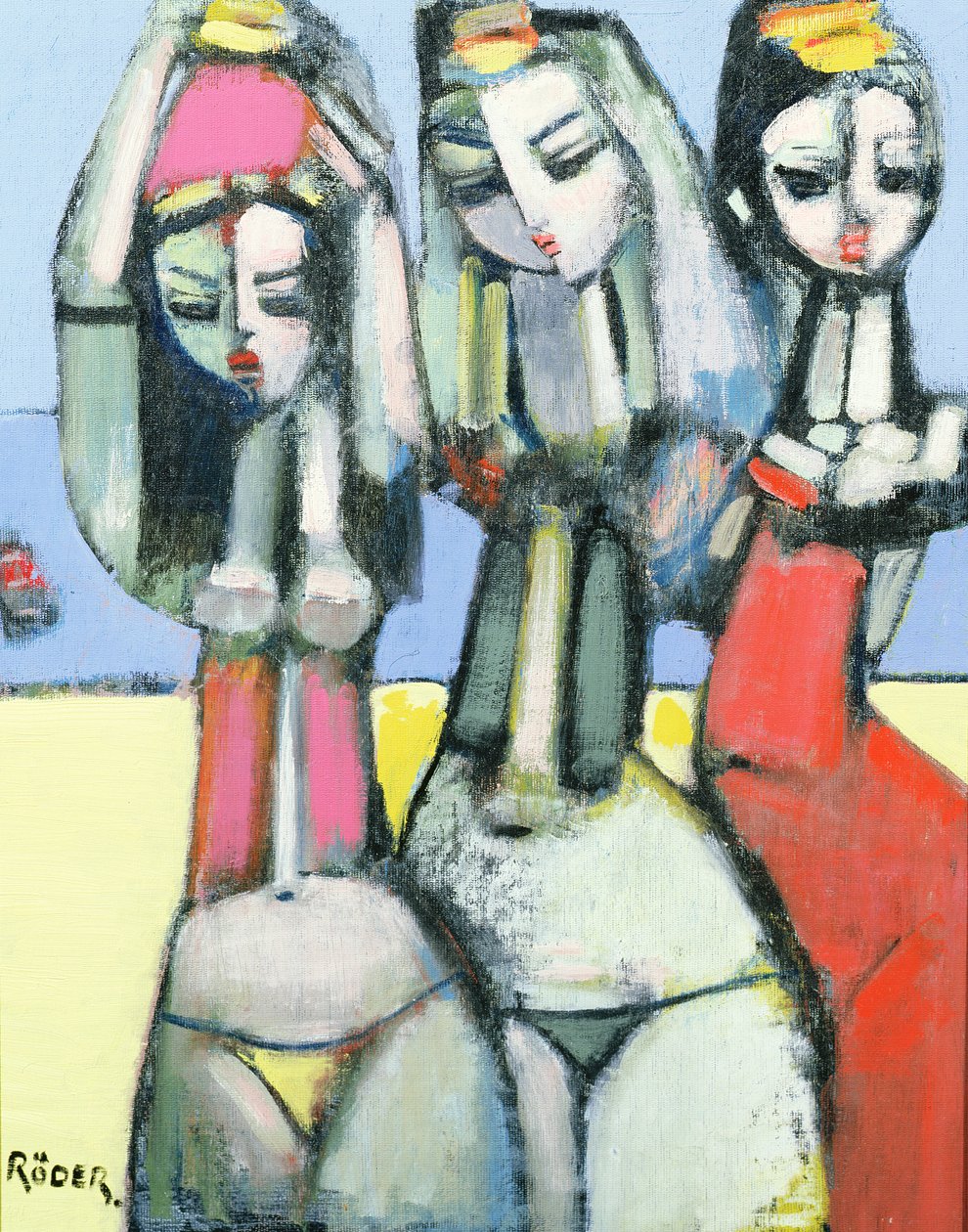 दोस्तो, 2007 (कैनवास बोर्ड पर तेल) द्वारा एंड्रे रोडर