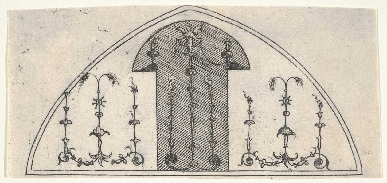 विचित्र सजावट का लांसेट के आकार का पैनल, 1541। द्वारा Enea विको