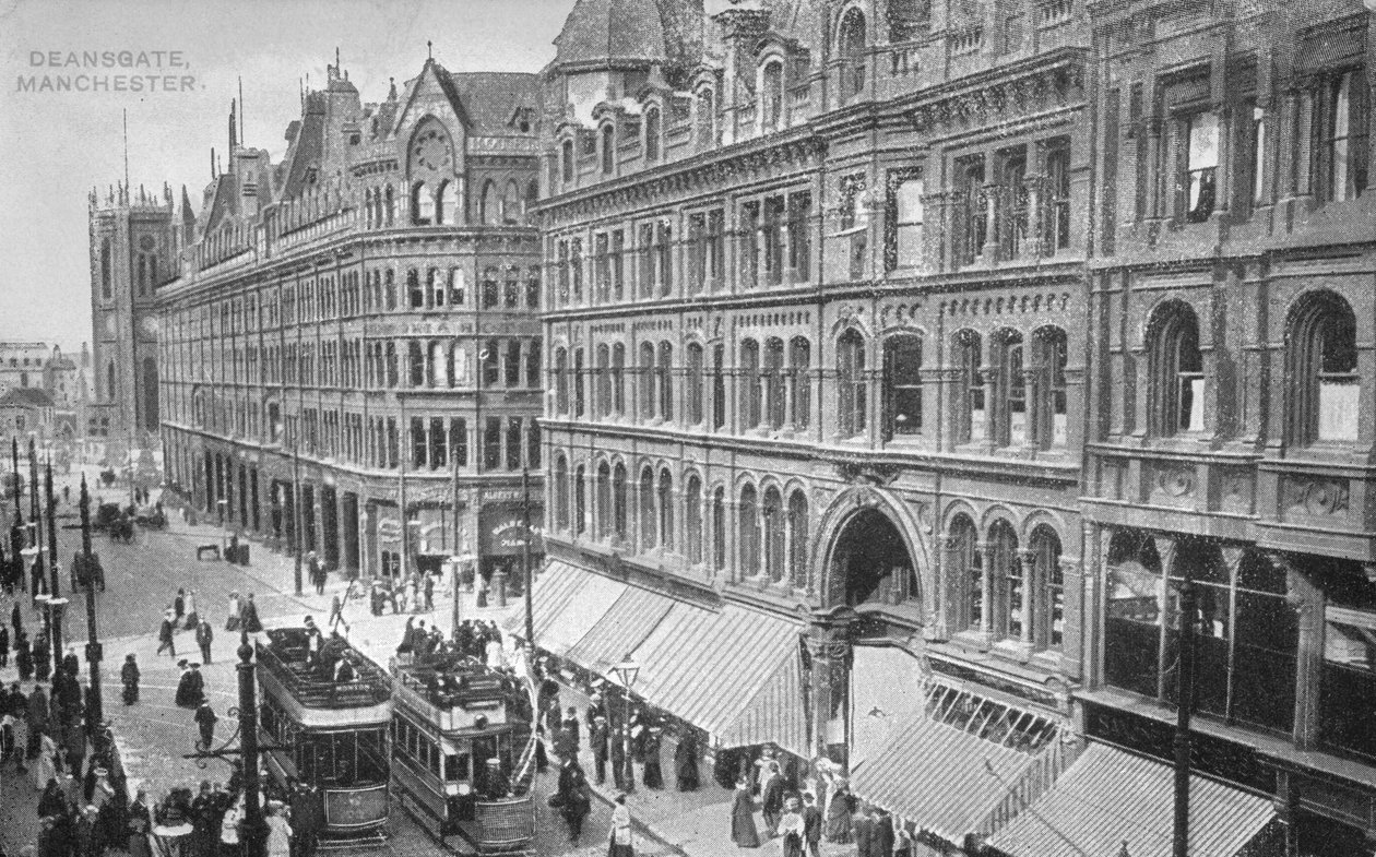 डीनसगेट, मैनचेस्टर, c.1910 द्वारा अंग्रेजी फोटोग्राफर