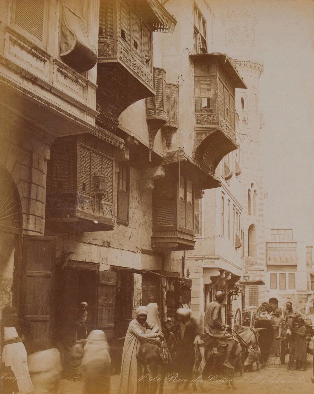 मिस्र की स्ट्रीट सीन, 1893 द्वारा अंग्रेजी फोटोग्राफर