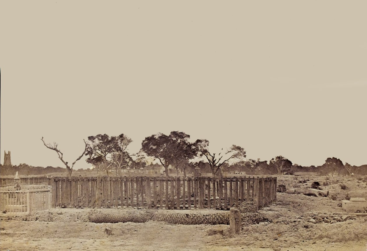 भारतीय परिदृश्य, c.1858 (सीपिया फोटो) द्वारा अंग्रेजी फोटोग्राफर