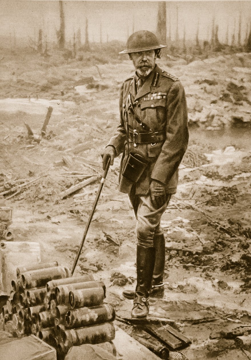 1914-19 फ़्लैंडर्स में किंग जॉर्ज पंचम द्वारा अंग्रेजी फोटोग्राफर