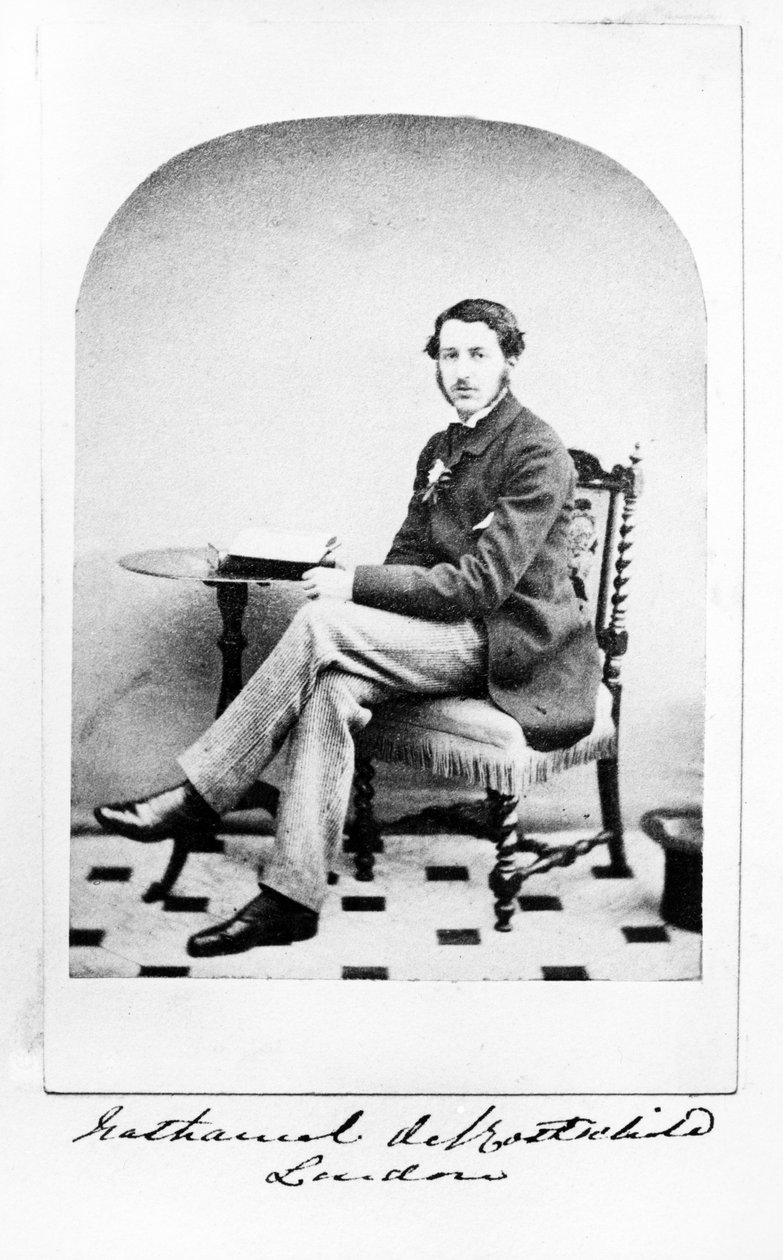 नथानिएल डी रोथ्सचाइल्ड, c.1860s द्वारा अंग्रेजी फोटोग्राफर