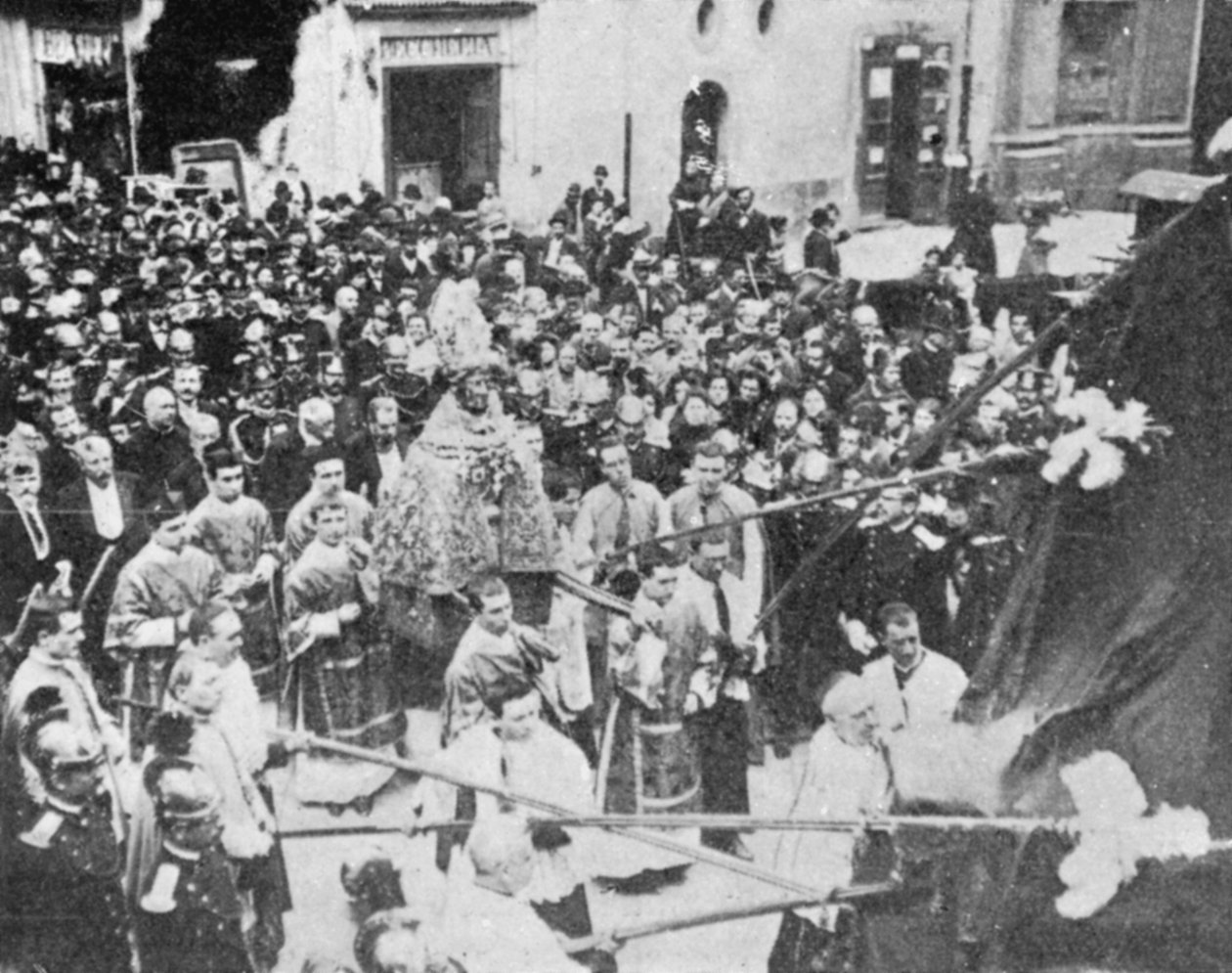 नेपल्स, इटली में संत जनवरी दिवस, द किंग से चित्रण, 25 मई 1901 द्वारा अंग्रेजी फोटोग्राफर