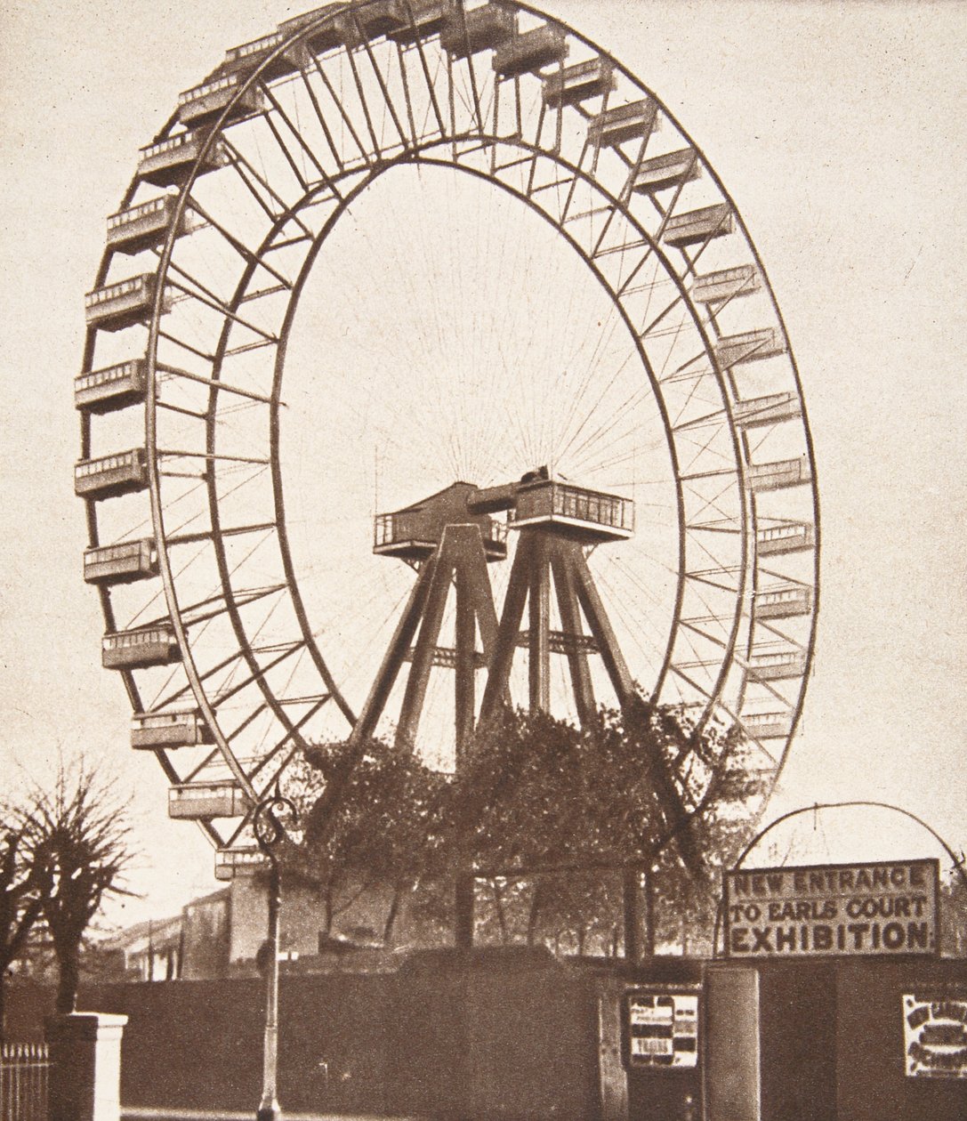 द ग्रेट व्हील, ईयरल्स कोर्ट, c.1900 द्वारा अंग्रेजी फोटोग्राफर