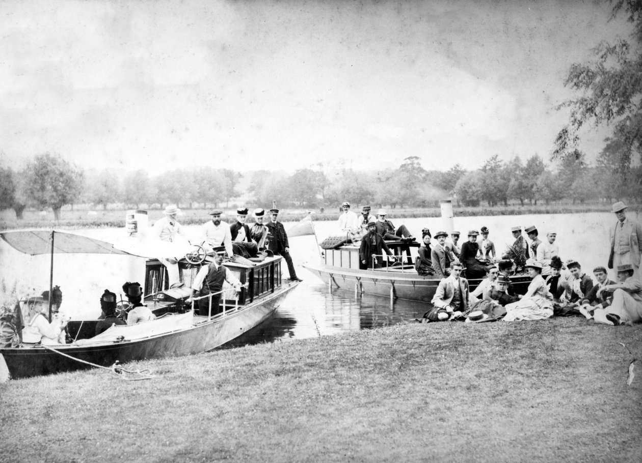 विक्टोरियन रिवर स्टीमर भ्रमण, c.1890 द्वारा अंग्रेजी फोटोग्राफर