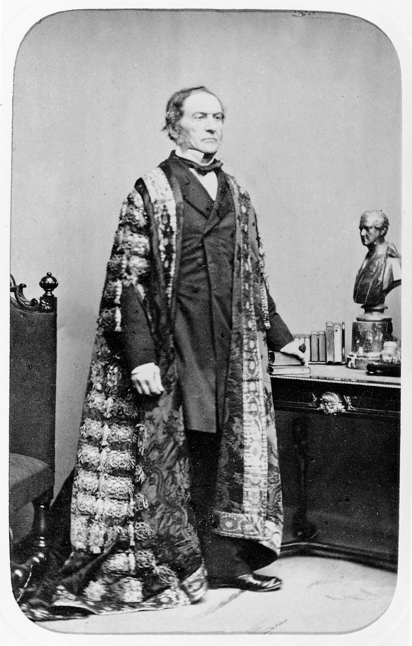 विलियम इवर्ट ग्लैडस्टोन, c.1860 द्वारा अंग्रेजी फोटोग्राफर